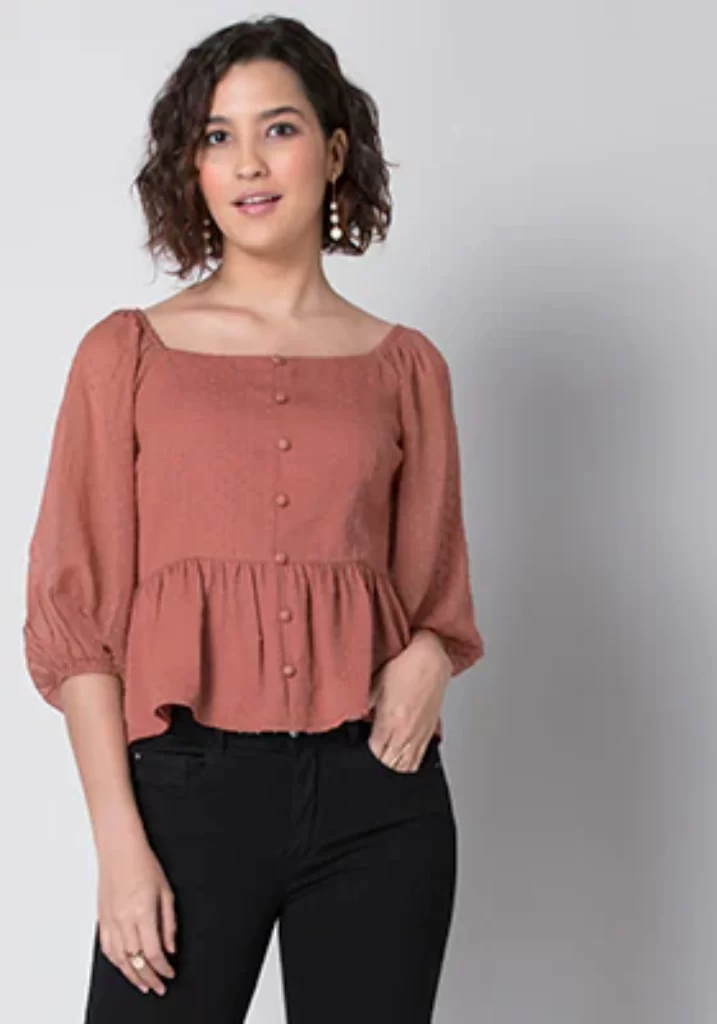 Fun Peplum Twist blouse design