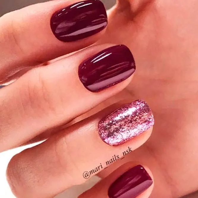 Wine nail design